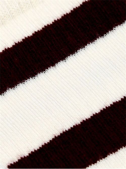 Calzini Alti A Coste striped Golden Goose Golden Goose | GUP00883.P000487.12534HERITAGE WHITE/BURGUNDY/ORANGE
